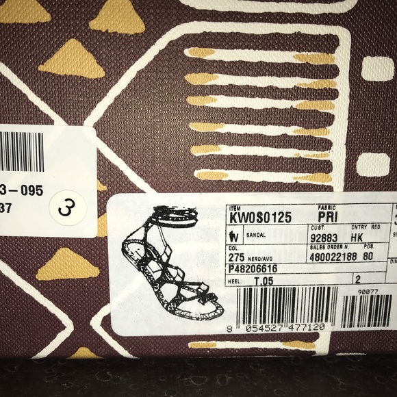 VALENTINO GARAVANI Hand-Painted Leather Studded Gladiator Sandal, 37 - Picture 7 of 10